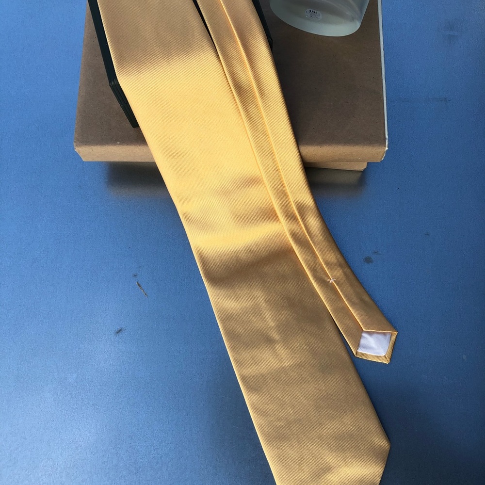 Brooks Brothers “Solid Rep Tie”, Yellow - image 3